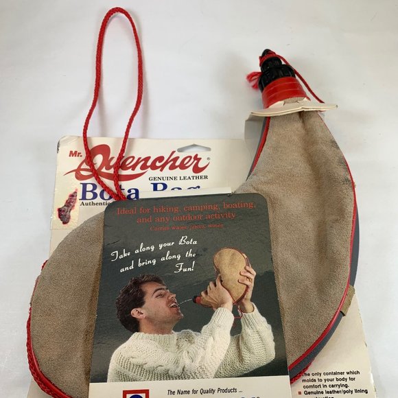 Leather Bota Flask Bag Mr Quencher  Spain 2L New - Picture 2 of 7